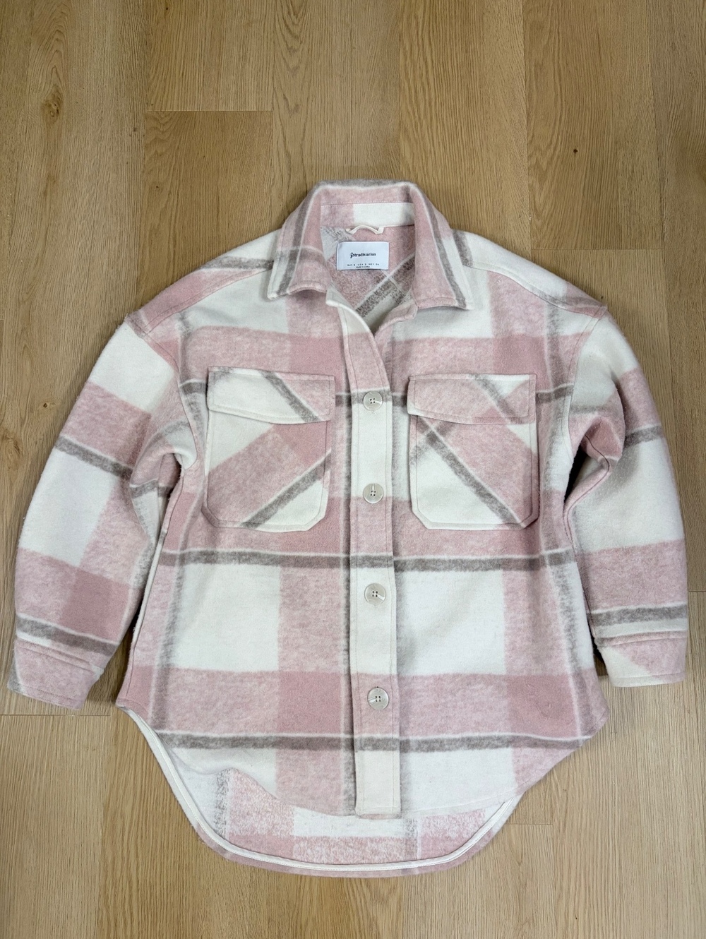 Women’s Stradivarius Plaid Shacket Pink
